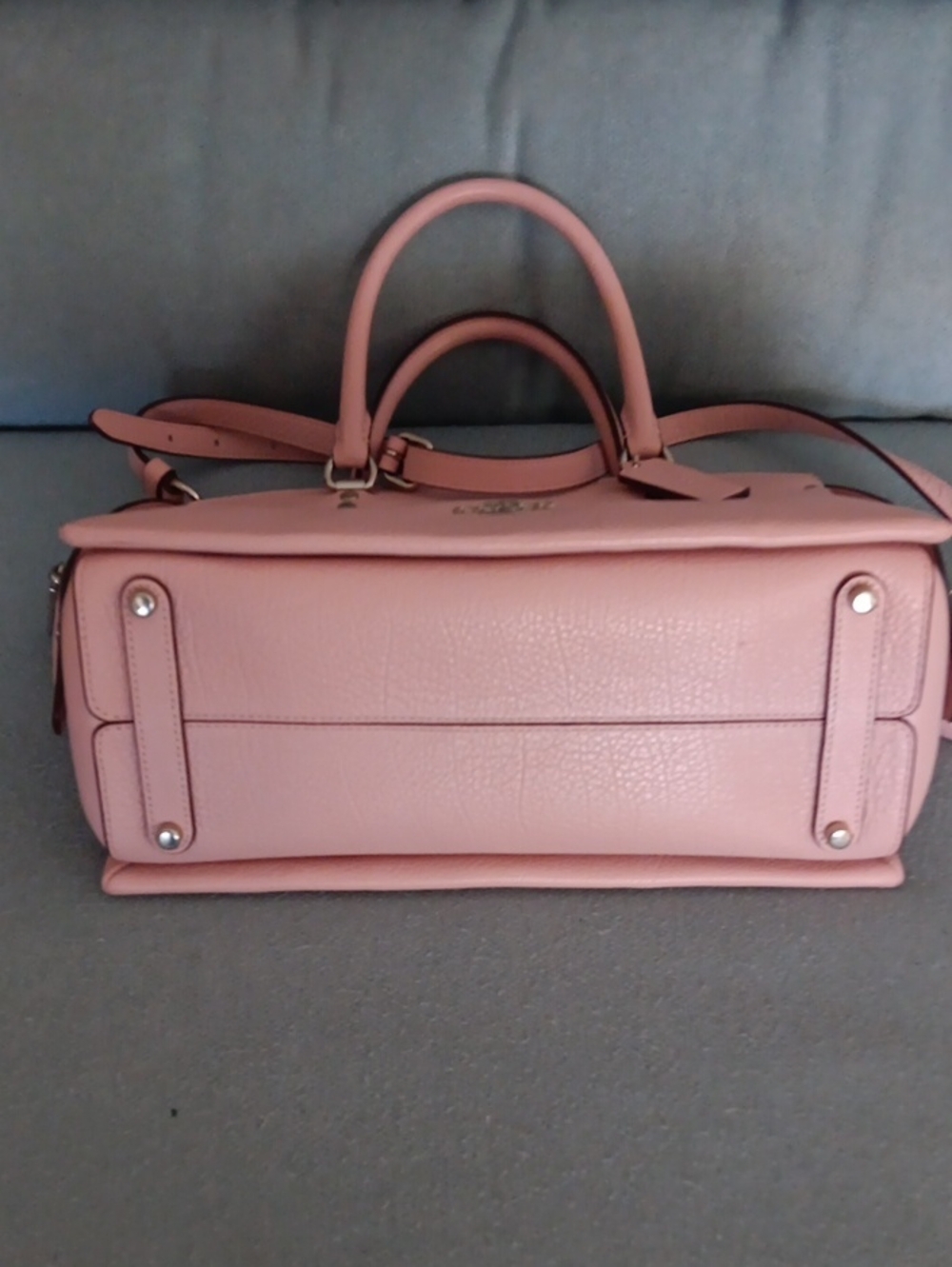 COACH GRAIN LEATHER Pink DREW SATCHEL 1 Owner Like New. - Picture 2 of 6